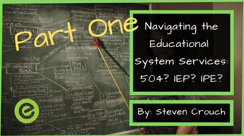 Navigating the educational system services.504? IEP? IPE? Part 1